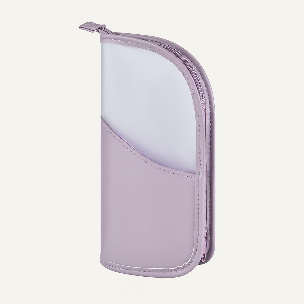 

Zipper Closure Toothbrush Toiletry Pouch Clear Makeup Brush Case Lightweight Toiletry Bag Camping фіолетовий