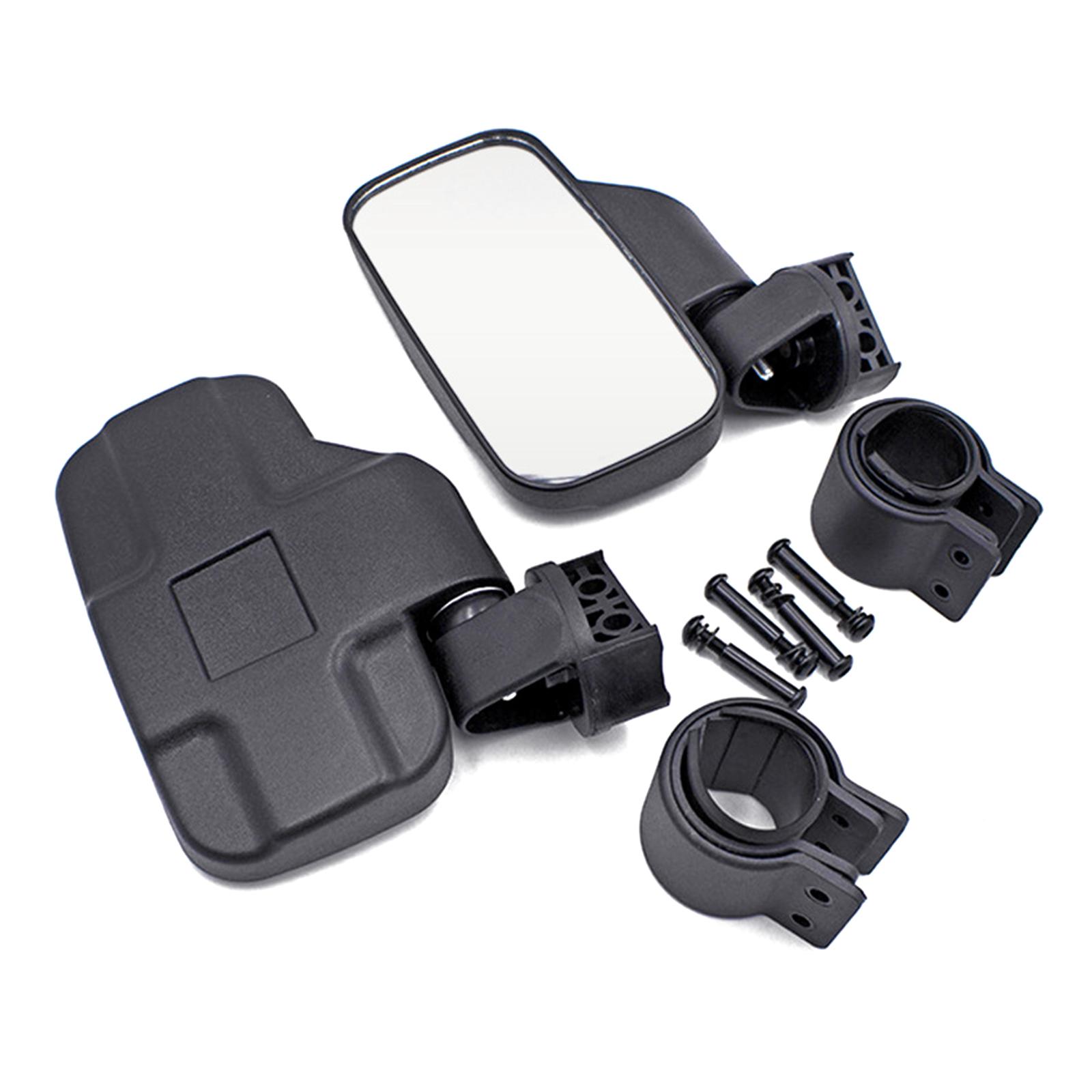 

1Pair UTV Side Glass Universal Folding Rearviews Glass for Club Car 1.6“-2“ Roll Bar Cage Replacement Accessory 1