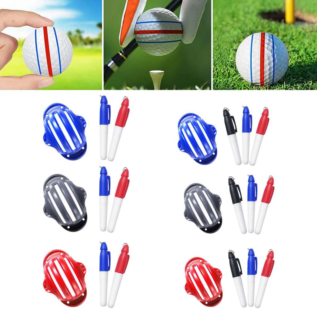 Golf Ball Alignment Tool Liner 3 Straight Marking Stencils with