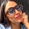 Ins Popular Fashion Pilot Women Sunglasses Retro Blue Green Shades UV400 Men Trending Wide Legs Sun Glasses