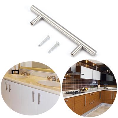 Sourcingmap Wardrobe Cupboard 3-inch Long Concealed Hidden Recessed Grip Pull Handle Silver Tone