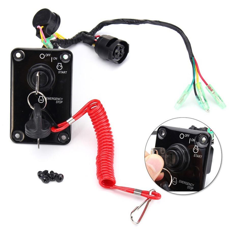Boat Outboard Single Engine Key Switch Panel 12V 0.1W For Yamaha 704-82570-08-00