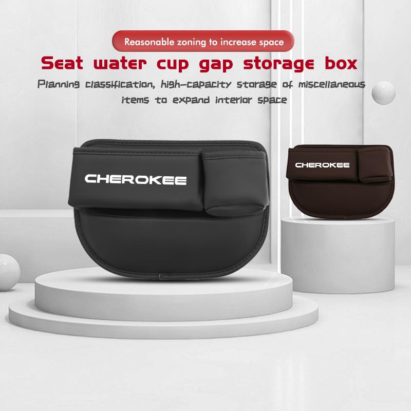 For Jeep Car Seat Gap Multifunctional Storage Bag Water Cup Holder Box Gladiator Rubicon JL JKU TJ YJ CJ Compass Renegade ALT1