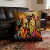 Federa per Cuscino Gatto Astratto Colorato Stile Picasso Stampa Artistica Custodia Cuscino Gattino Carino Per Divano Letto Divano Regalo Decorazione Casa Boho