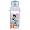 Skater Water Bottle, 480ml, Disney Princess 24 Design, Plastic Clear Bottle, for Kids, Made in Japan, PSB5TR-A