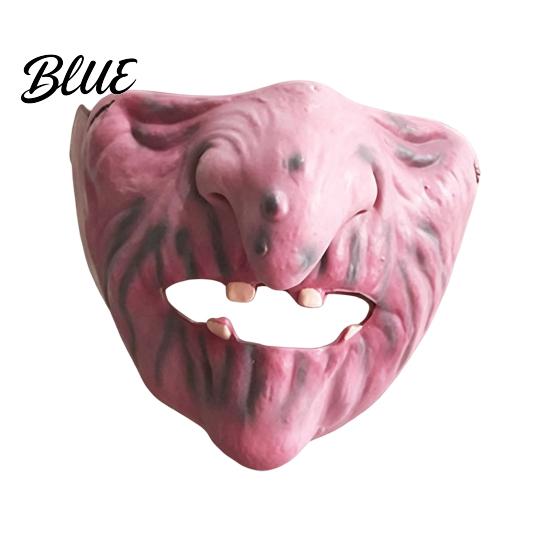 Lightweight Holiday Prank Adults Scary Halloween Face Half Gear Latex Masque for Horror Party Funny Character Adults with Elastic