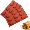 AYSTOAYS Madeleine Baking Mold Set, Silicone, Red, 29x17x1.5cm, 2-Pack, Non-Stick Shell Cookie Pan