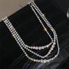 Elegant Multi-Layer Sparkling Diamond Clavicle Necklace for Women: Simple Luxury and Unique Design