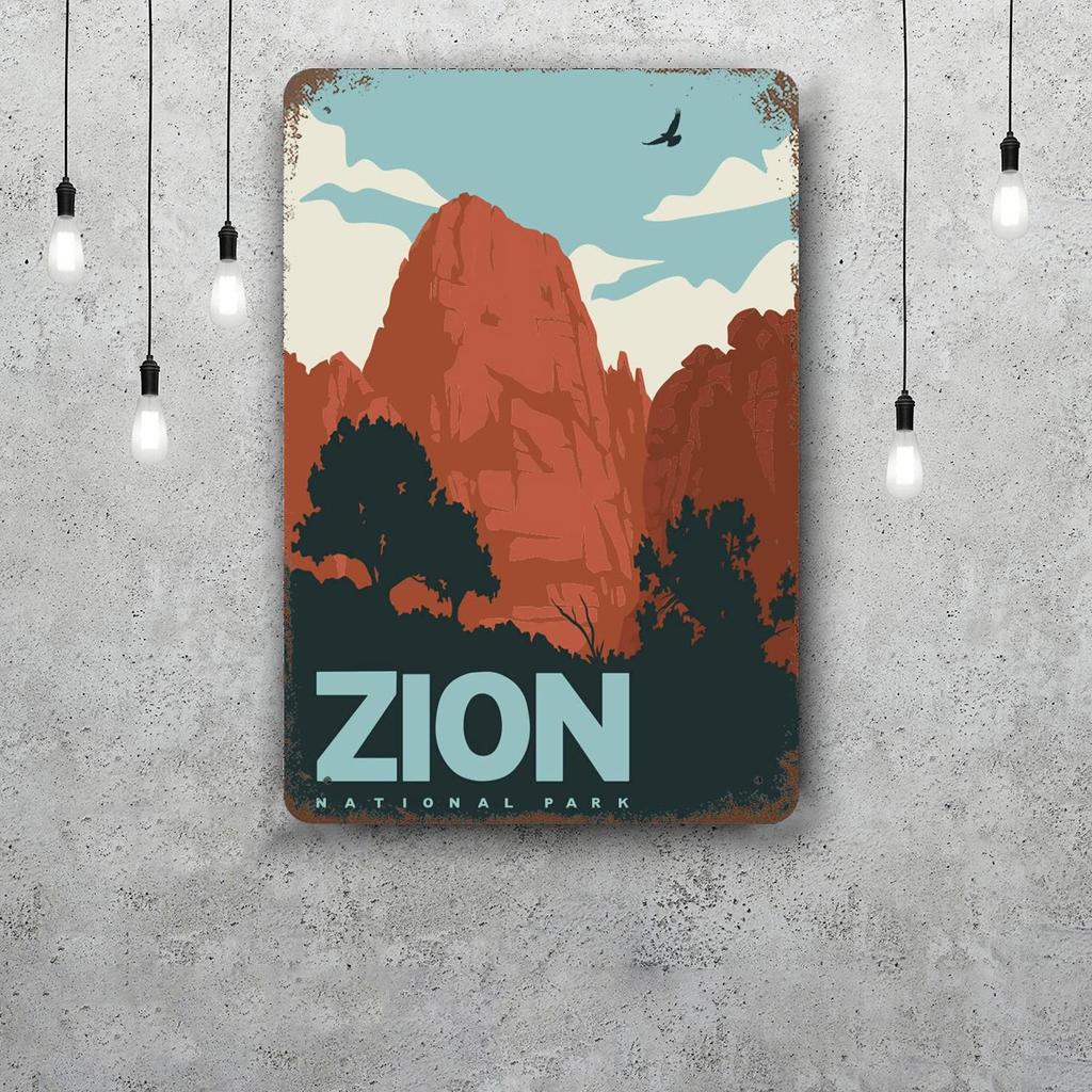Lassen National Park Retro Vintage Tin Sign Poster Decorative Plaque Metal Plate Wall Decor