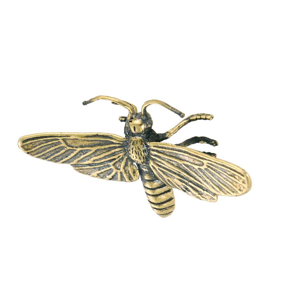 Ornament Dragonfly Figurines Home Office Desk Decor 1pcs Brass Copper Funny Miniatures Vintage Insect Figurines Home Decoration