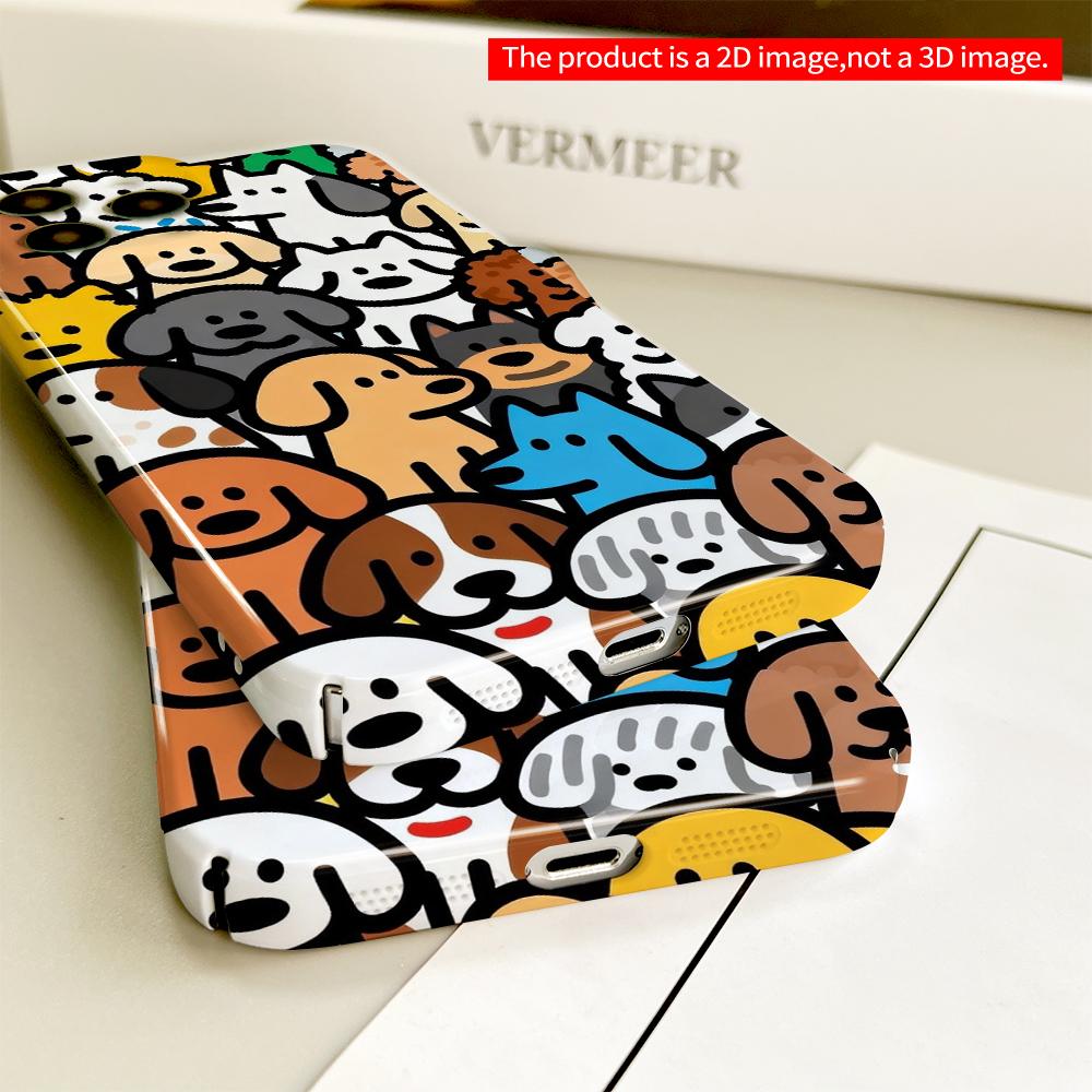 Colorful Dog Faces Phone Case All Inclusive Film Hard Phone Case, Compatible with iPhone 18 Pro Max 17 16 15 14 13 12 11
