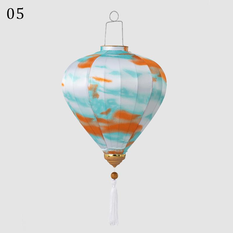 12/14 Zoll traditionelle chinesische Hängelaterne aus Satinseide, Blumenlaterne, Aufführungen, Party, Frühlingsfest, Außendekoration