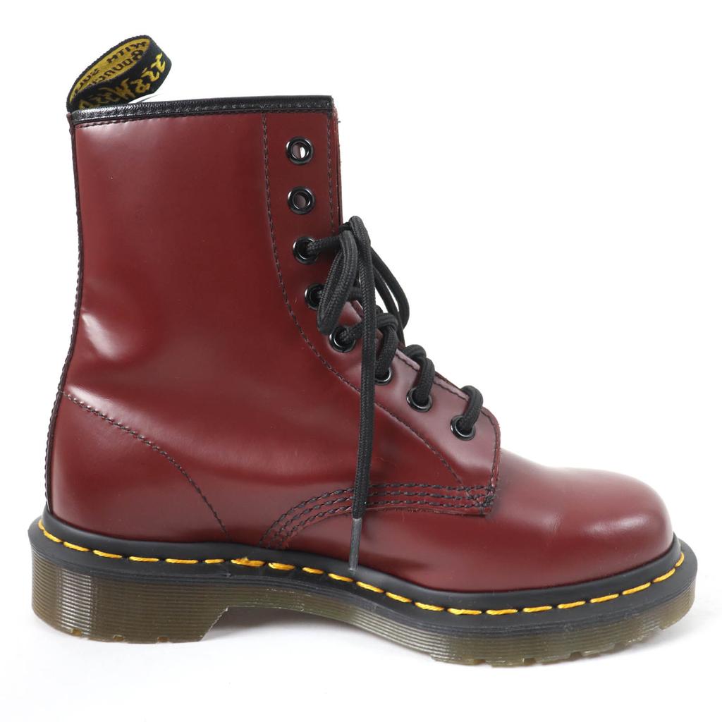 Excellent Dr.Martens Boots SMOOTH 1460 8 Holes Cherry Red Leather Women Used