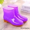 Women's Oxford Sole Waterproof Short Rain Boots - Non-Slip Fashion Outerwear Rubber Shoes