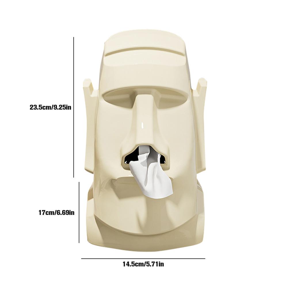 Creative Stone Figure Tissue Box Glasses Holder Headphone Stand Paper Towel Box Tissue Case for Home Office Desk Decoration Gift