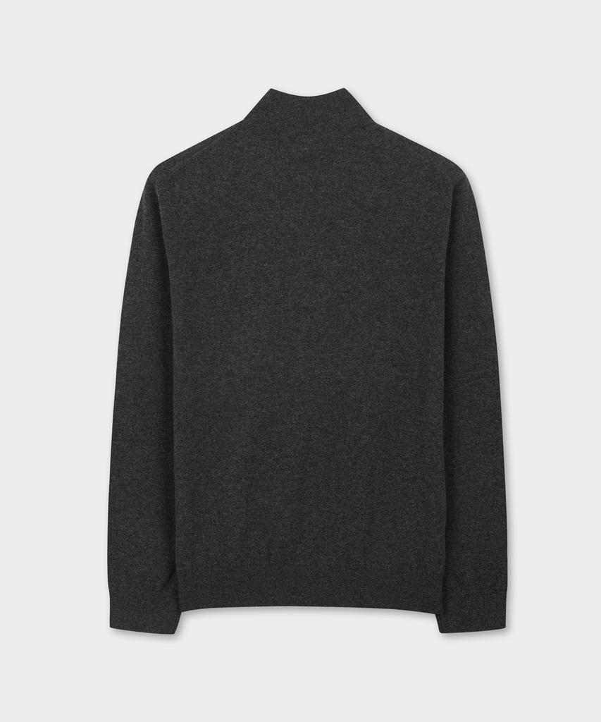 BROOKS BROTHERS Wool Cashmere Solid Half-Neck Sweater (Charcoal) (Bbwumbf404)