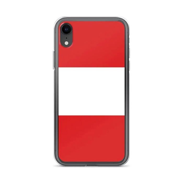 Coque - iPhone XR - Drapeau Du Pérou - Silicone Souple - Protection Complète - Fine Et Légère