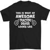 Awesome Tractor Driver Farmer Farming Unisexs T Shirt 100 Cotton Vintage Streetwear Graphic Casual Fashion