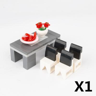 DIY City Decoration Home Building Block Accessories Bed TV Sofa Refrigerator Dining Table Sweeper Phone Brick Gift Toy Kids J078