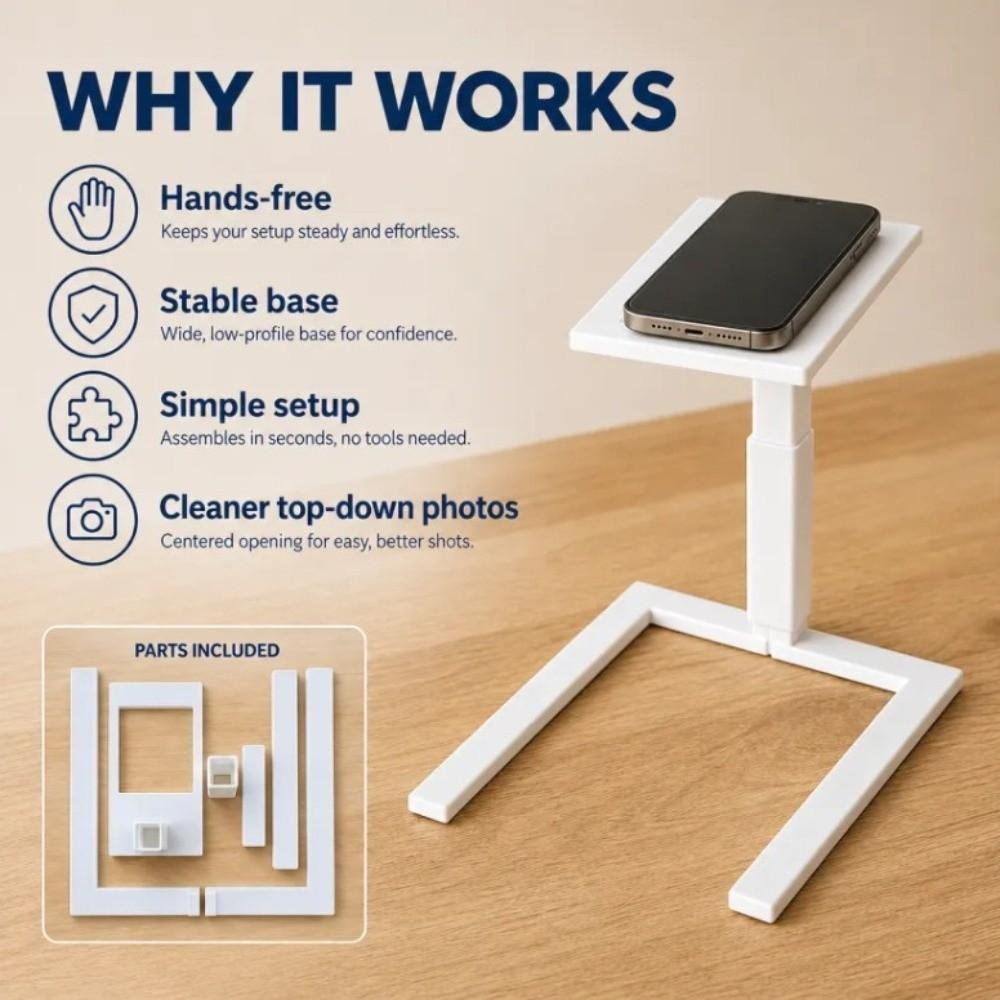 3D Printed Coin Shooting Stand Hollow Top Platform Overhead Shooting Stand  Document Scanning