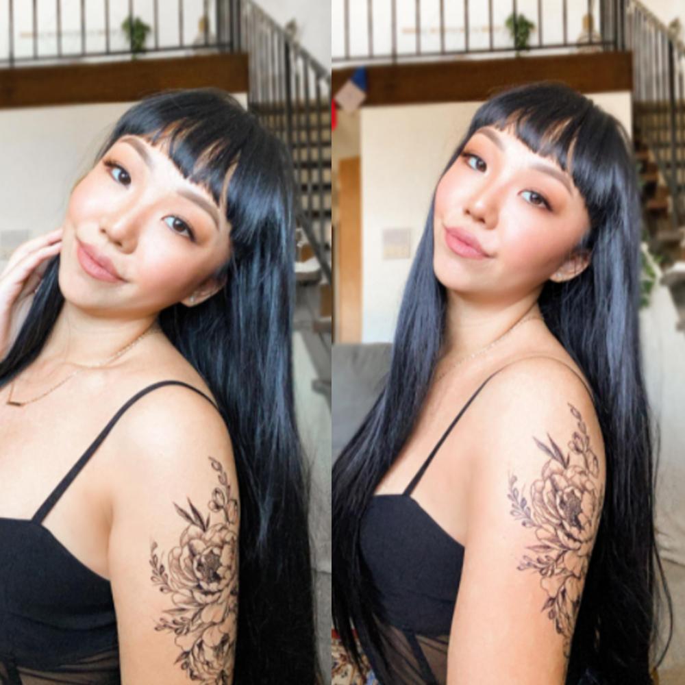 

Синтетический бразильский коричневый/черный парик для косплея, длинные волнистые с пушистой челкой, парики для женщин, которые можно носить ежедневно/косплей, термостойкие 169-JS605A-ZHS