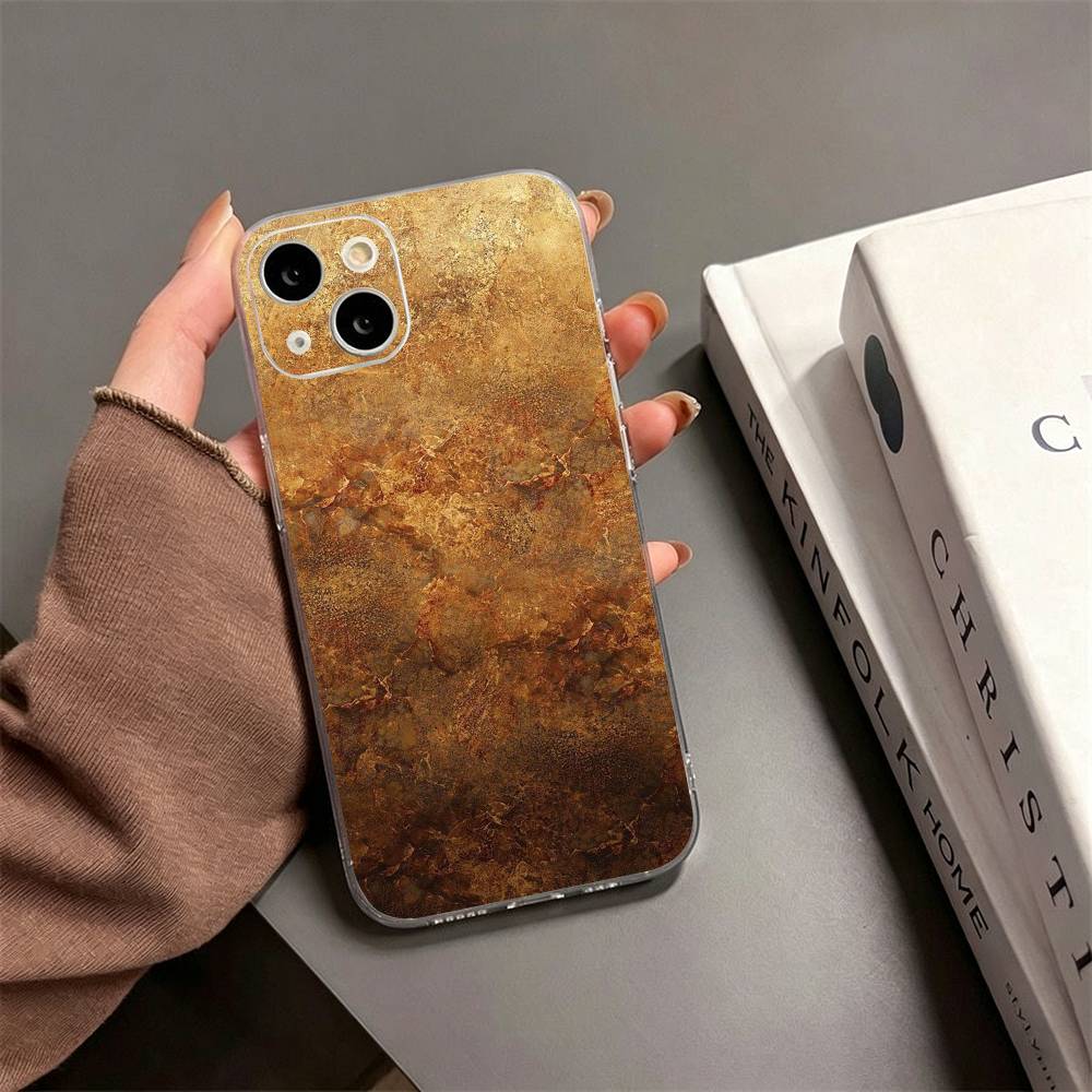 Industrial Style Rusty  Phone Case For iPhone17,16,15,14,13,12,11 Plus,Pro Max Soft Transparent Cover