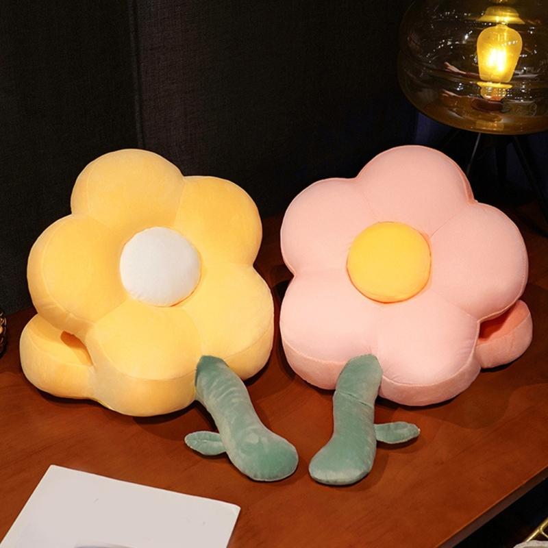 Comfortable Desk  Sleep Pillow Plush Flower Throw Pliiow for Office Workers and Students,Supportive Cushion