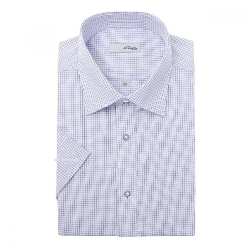 S.t. Dupont Comfortable Stretch Short Sleeve Slim Fit Shirt 26mm Se6mm21hs363sbu 1)363BU/95