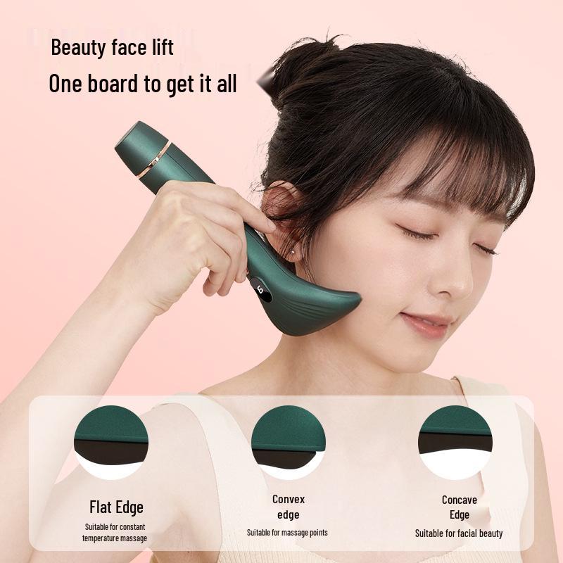 Lightweight Portable Electric Gua Sha Board with Bian Stone Vibration & Heating for Massage
