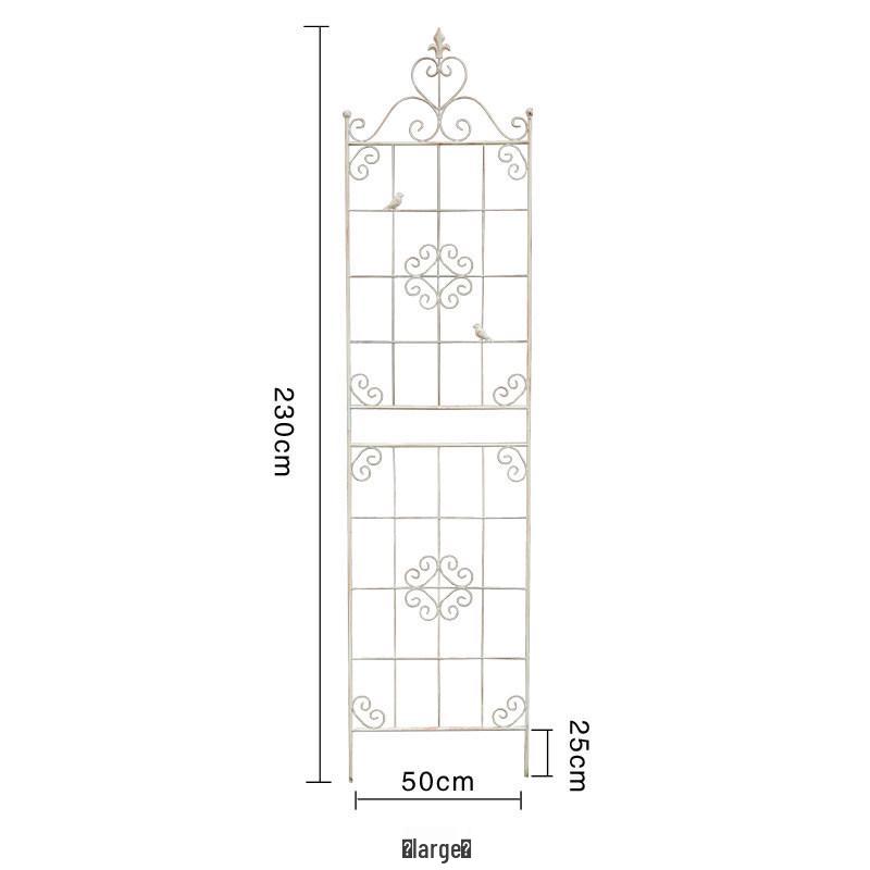 American Retro Wrought Iron Rose & Clematis Trellis for Balcony or Garden