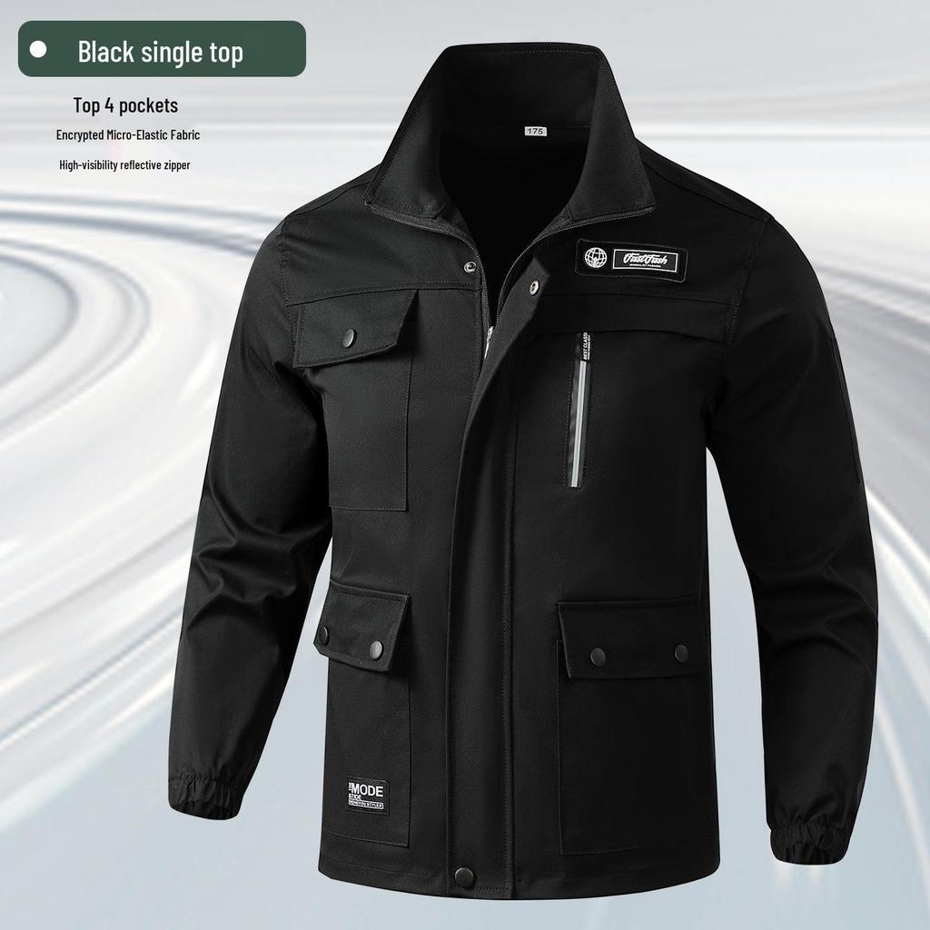 Unisex Camouflage Work Suit: Durable, Elastic, Breathable Tactical Clothing for Spring/Autumn.