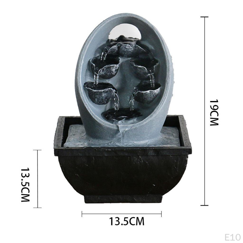 Flowing Water Adornments Handcrafted USA Feature Colorful Drawing Waterfall Fountain