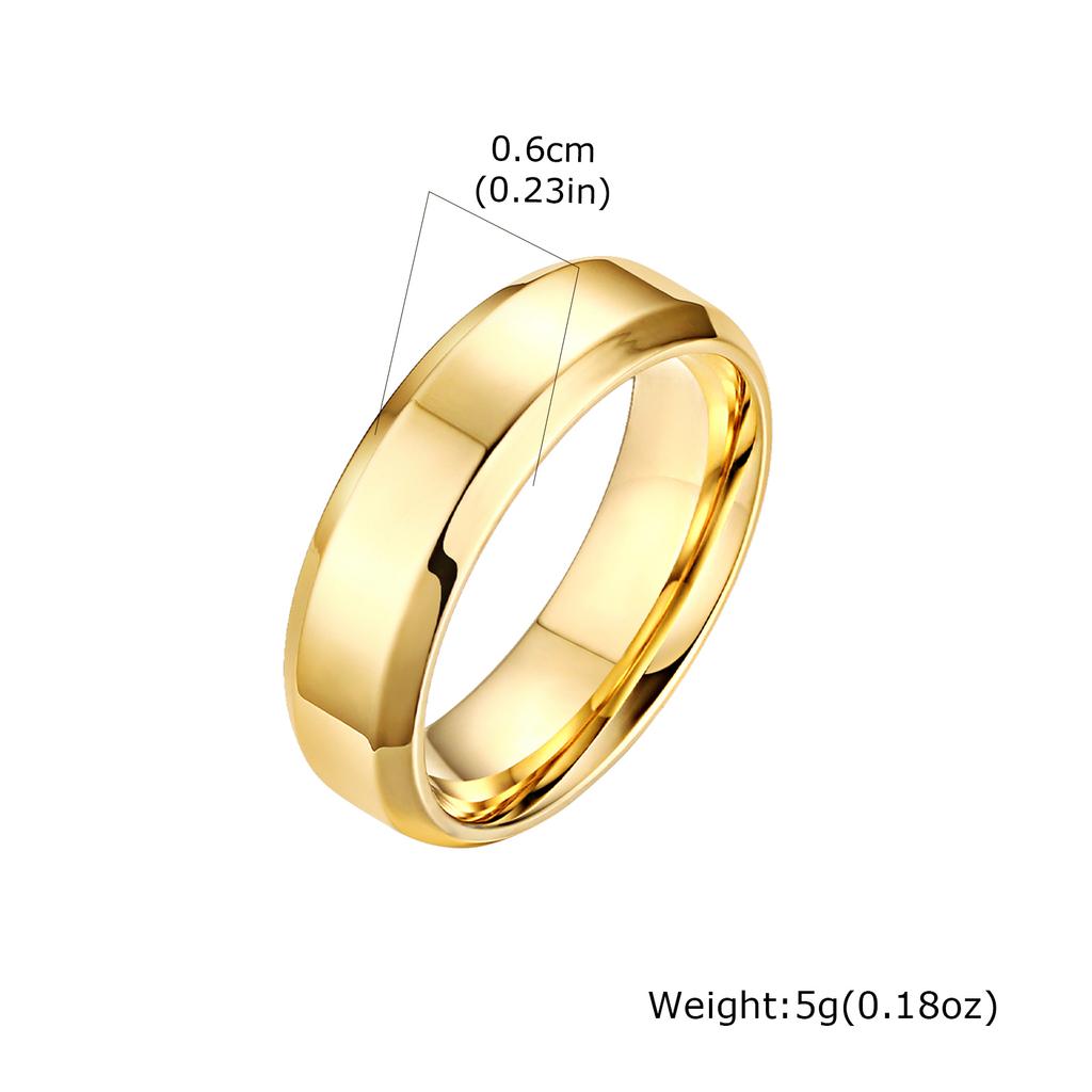 Vnox 2026 New Rings for Men Boys, Classic Stainless Steel Wedding Band, Anniversary Birthday Party Ring Couple Jewelry Gift