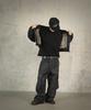 ROCKPSYCHO Leopard Cargo Pants Dark Navy