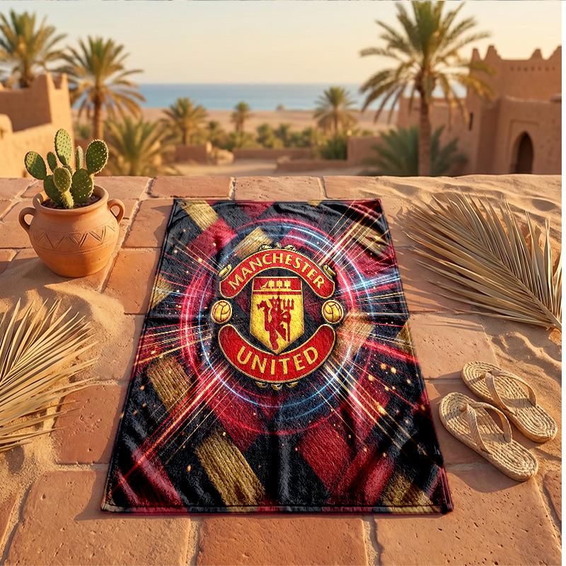 Manchester United Print Mikrofaser Strandtuch Schnelltrocknend Saugfähig Großes Handtuch für Strand Schwimmen Reisen
