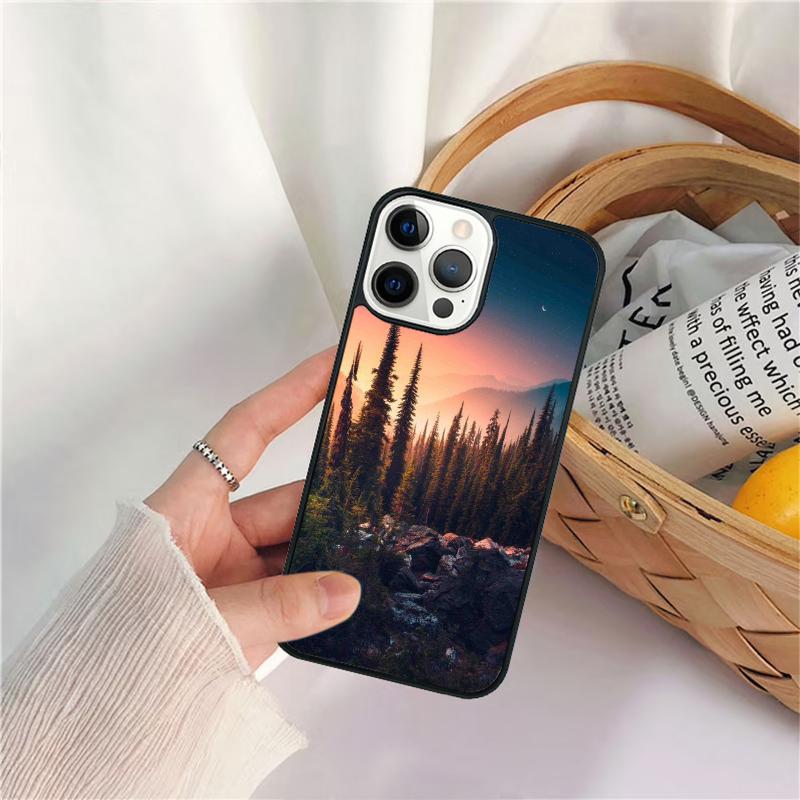 Anime Natural Landscape Phone Case For iPhone 17 Air 16 15 14 11 12 13 Pro  MAX Plus Coque Cover Shell