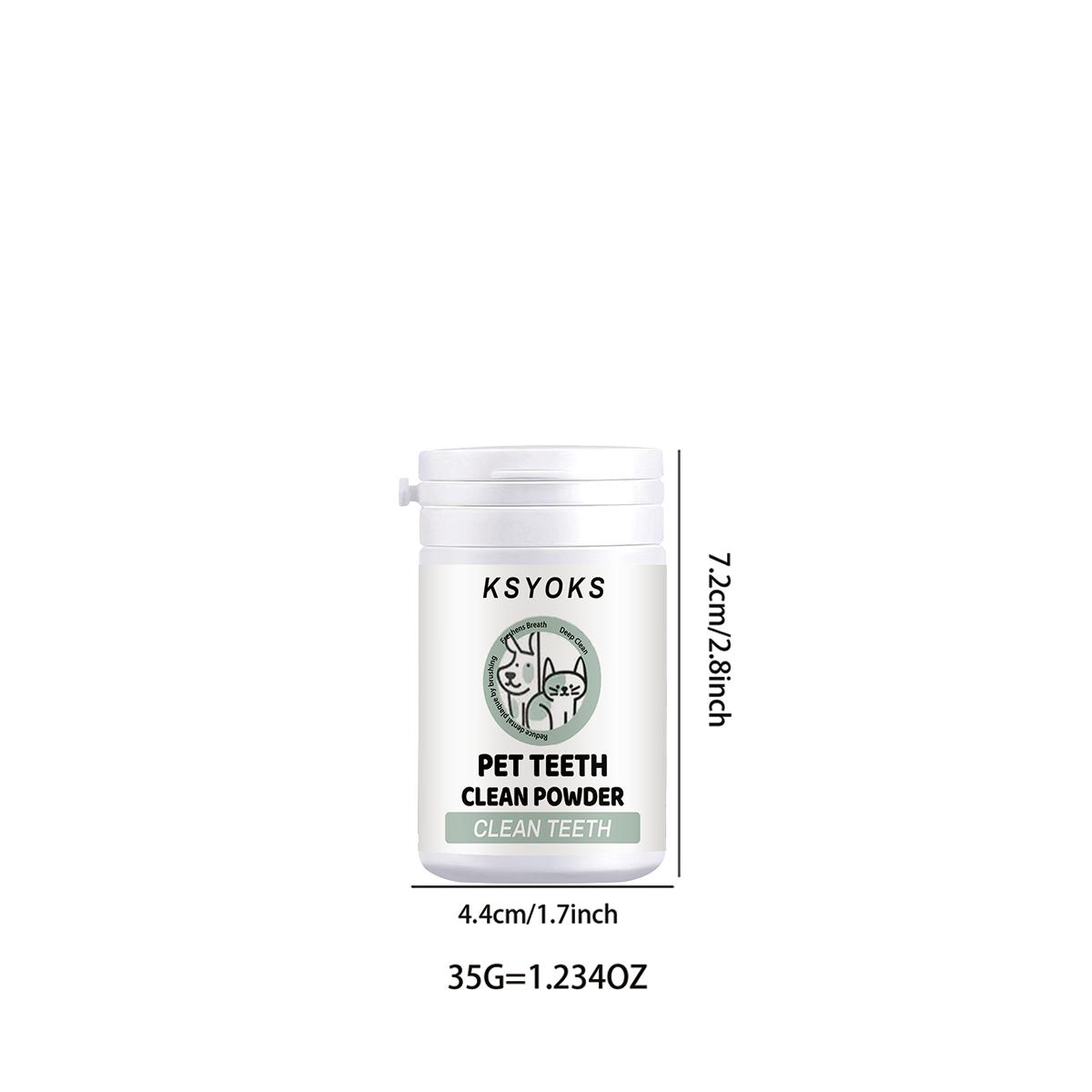 

Зубной порошок для питомцев, отбеливающий зубы, сохраняющий свежесть дыхания, простой в использовании 35g