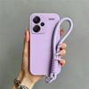 Rope Lanyard Strap Phone Case For Xiaomi Redmi Note 13 12 Pro Plus 12S 11S 10S 9S 12 11 10 9 8 Pro Matte Soft Silicon Back Cover