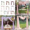 Good Quality Crinkle Proof Chiffon Curtain Versatile Sheer Fabric Arch Drape for Celebration Event