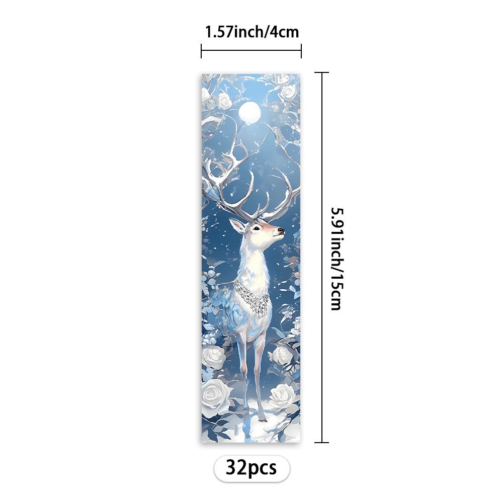 32pcs, Winter Bookmarks, Back to School Season, Christmas, Halloween, Teacher's Day, suitable for readers and birthday gifts.