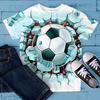 Boys 3D Graphic Football T Shirt Tee Short Sleeve 3D Print Summer Spring Active Sports Fashion Polyester Kids 3-12 Years