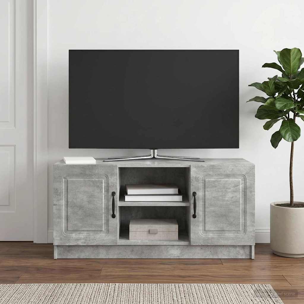 TV Cabinet Concrete Grey 102 x 34.5 x 47 cm Particleboard