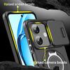 KEYSION 360° Ring Stand Phone Case for OPPO A3 A3X 5G A5i Slide Camera Protection Magnetic Shockproof Cover for OPPO A40 A40m