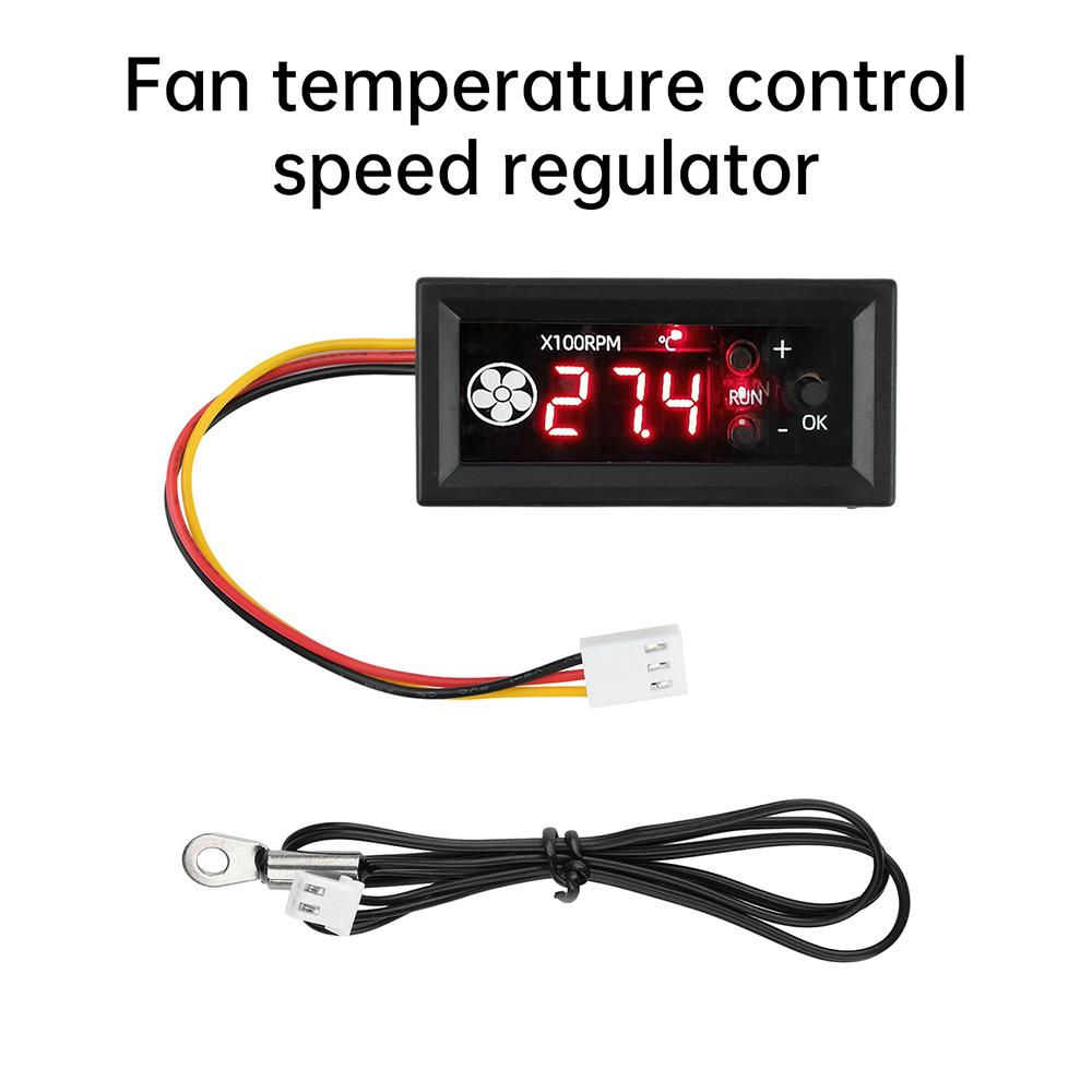 4 Wire PWM Fan Temperature Speed Controller 12V 3A Digital Display Temperature Speed Chassis Noise Reduction Low Controller