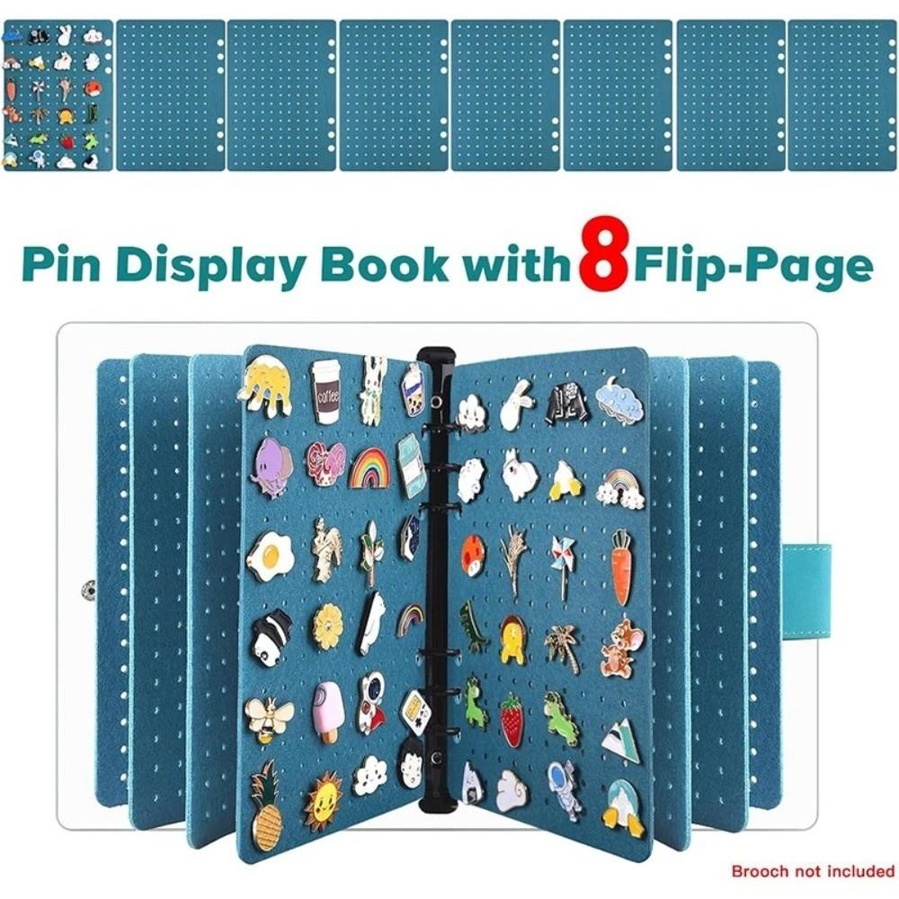 Platzsparende Broschen-Display-Tafel Staubdichtes Abzeichen-Sammelbuch Schmuck-Organizer