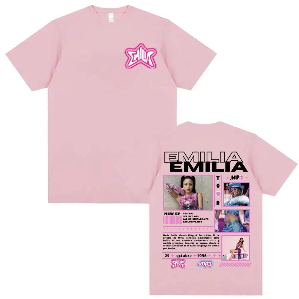 Fashion Aesthetic Tshirts Hip Hop Streetwear Singer Emilia Mernes MP3 Tour Graphic T Shirt Men Clothing Casual Short Sleeve Tees