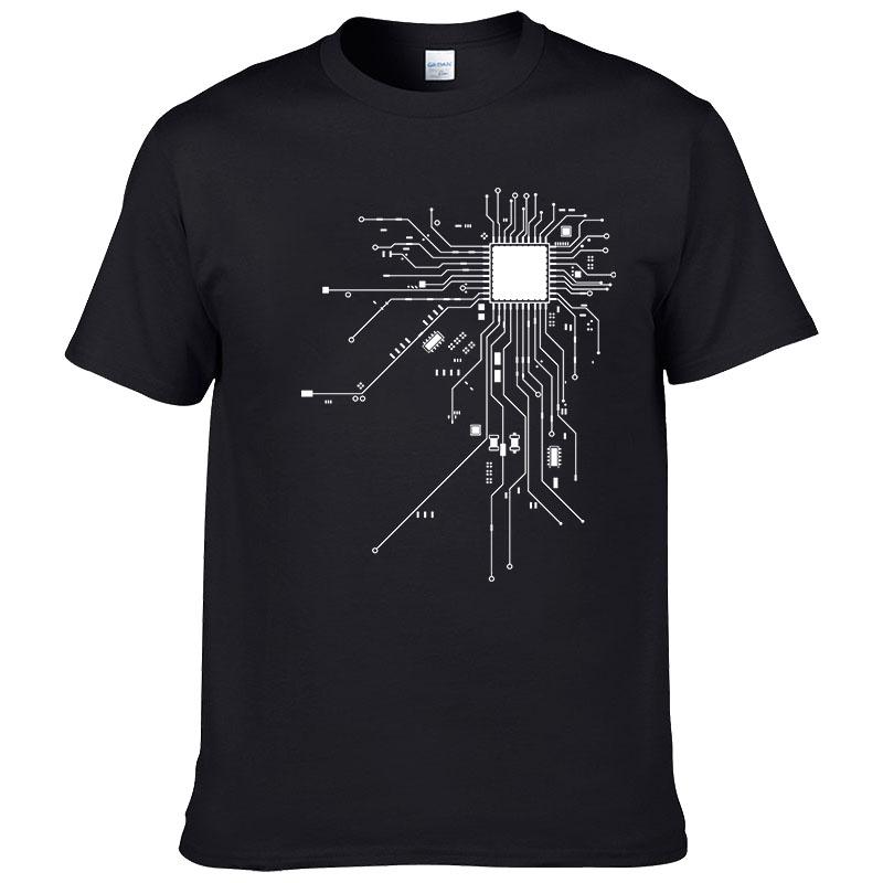 

CPU Processor Circuit Diagram T Shirt 2023 Men Summer Cotton T-shirt Men s Funny Tops Fashion Brand Tees 4XL