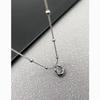 Geometric Water Drop Titanium Steel Necklace With Polished Finish For Unisex Stylish Collarbones