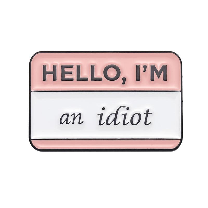 Style Cute Cartoon English Letter Badge Brooch Unique Alloy Pin For Trendsetters
