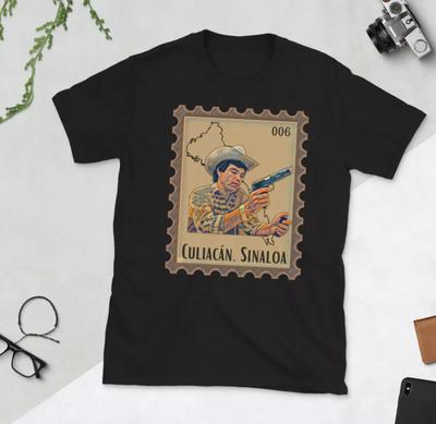Chalino Sanchez, Culiacán, Sinaloan Postage Stamp T-shirt, Size S-4XL